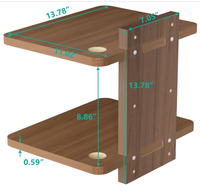 Étagère TV flottante à 2 niveaux en bois pour téléviseur, projecteur, lecteur DVD, routeurs, console de jeux, décodeurs - Rangement et organisation au design moderne