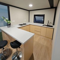Casa Contenedor Expandible Portátil de 20 Pies y 2 Pisos con Porche y Techo para Vivienda Familiar, Precio de Fábrica