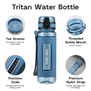 Bouteilles d'eau en Tritan sans BPA avec sangle, style tendance 2026, pour le sport et le fitness, esthétiques, de la marque UZSPACE - Product Image 2