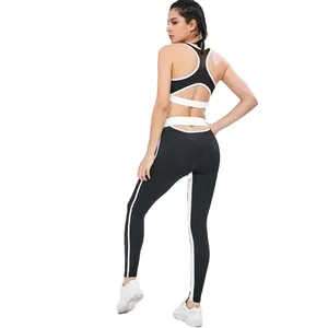 Ky Hoge Strech Racerback Workout Kleding Voor Vrouwen Uitgesneden Sexy Fitness Yoga Wear Gym Sportbeha En Legging Set