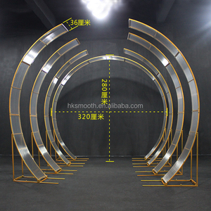 Arco de Entrada LED Circular de Metal con Iluminación RGB para Decoración de Pasillos en Eventos de Boda de Lujo - Product Image 3