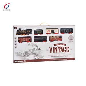 Chengji Quà Tặng Giáng Sinh Khe Cắm Tự Lắp Ráp Đồ Chơi Xe Lửa Cổ Điển Bằng Nhựa Đường Sắt Chạy Điện Có Bộ Đường Ray - Product Image 6