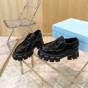 Zapatos de Cuero Genuino con Suela Gruesa, Mocasines con Punta Abierta que Aumentan la Altura, Estilo 2026, Clásicos Británicos Escolares Negros - Product Image 3