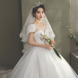 Speed sell through the new wedding garza Bud silk of tall waist harness abito in chiffon abito da sposa taglio pesce - Product Image 1