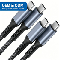 Câble de charge rapide USB C, câble de type C, câble USB C, cordon de chargeur de type C, 240W 5A, fabrication sur mesure, 1m 2m 3m, câble USB-C tressé en nylon