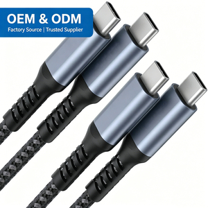Cable <span class=keywords><strong>de</strong></span> Carga Rápida USB C, Cable Tipo C, Cable <span class=keywords><strong>Cargador</strong></span> USB C, Tipo-C 240W 5A, Personalizado <span class=keywords><strong>de</strong></span> Fábrica, 1m 2m 3m, Cable USB-C Trenzado <span class=keywords><strong>de</strong></span> Nailon - Product Image 1