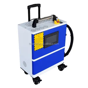 Fornitore Jinan portatile 100w 200w pulitore laser macchina per la pulizia di metallo acciaio al carbonio alluminio rimozione della ruggine