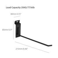 Crochets métalliques robustes en gros pour système de suspension d'outils de garage sur panneaux rainurés en PVC
