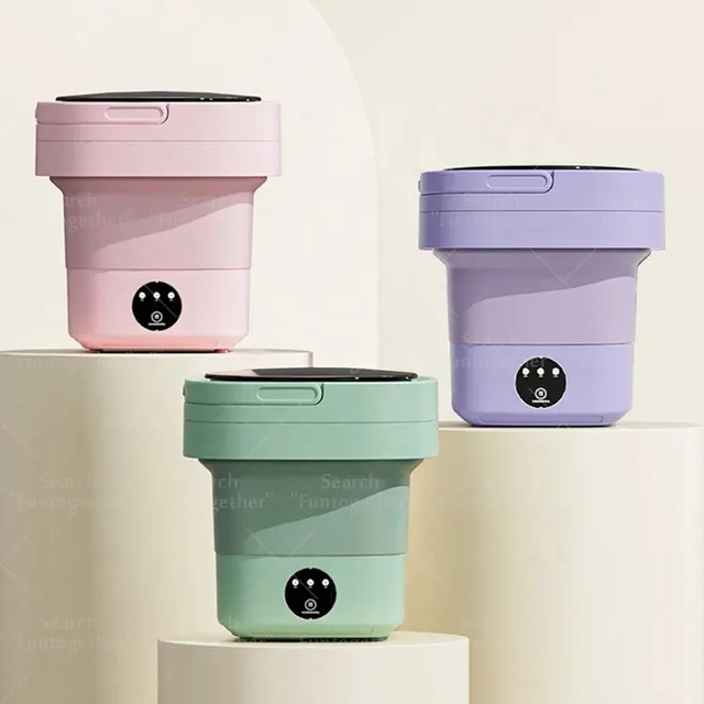 6.5 Litre Folding Washing Machine Portable Household Washing Underwear Panties Socks Machine Small Mini Washing Machine for Home