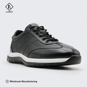 Sneakers LANCI, usine OEM/ODM, personnalisation complète, dessin avec logo, cuir de vache et de mouton véritable, sneakers de luxe pour hommes - Product Image 1