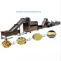 3000 Kg/u 1/4 "3/8" Crinkle Gesneden Bevroren Aardappel Frietjes Maken Machinelijn Wave Chips Frituren