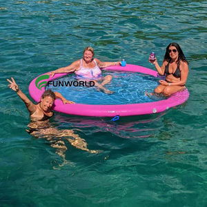 Colchoneta Flotante Redonda Inflable Funworldsport, Hamaca Flotante Megachill para el <span class=keywords><strong>Mar</strong></span> - Product Image 5