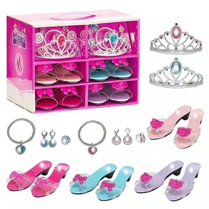 Fai finta di giocare a Princess Dress Up gioielli Boutique scarpe regalo principessa giocattoli accessori Set per bambine - Product Image 2