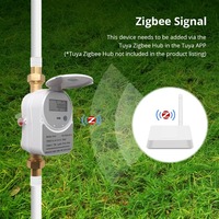 Compteur d'eau intelligent Zigbee à ultrasons avec écran LCD, mesure de la consommation et du débit d'eau, IP68, compatible avec l'application Tuya, DN15-DN25