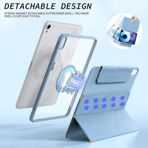 Funda Magnética Desmontable Trifold Giratoria Premium con PU TPU para <span class=keywords><strong>iPad</strong></span> Air 13 y <span class=keywords><strong>iPad</strong></span> <span class=keywords><strong>Pro</strong></span> <span class=keywords><strong>12.9</strong></span> Pulgadas - Product Image 2