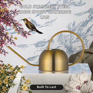 BRICE BWC002 Regadera Decorativa de Acero Inoxidable Color Dorado con Boquilla Larga para Uso en Interiores/Exteriores - Product Image 2