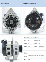 Alternateur de voiture TO YOTA Ya ris Il 1.3 VVT-i P9  2006-2008 1298ccm 2SZ- FE 270600J070