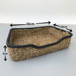 Lit pour chien de refroidissement en jonc de mer écologique avec panier tissé <span class=keywords><strong>Accessoires</strong></span> pour animaux de compagnie pour chats Produits de couchage pour animaleries - Product Image 3