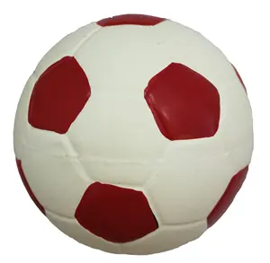 Güvenli toksik olmayan yıkanabilir lateks kauçuk futbol topu gıcırtılı köpek oyuncak küçük orta veya büyük Pet irkları oyna Fetch azaltmak ayırma