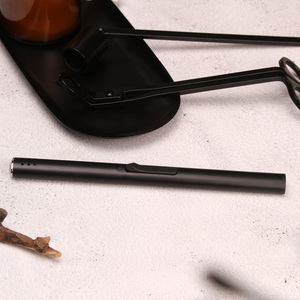 Encendedor de Gas butano negro con carcasa de Metal, linterna para Vela, accesorios de cocina, barbacoa, Camping, recargable - Product Image 4