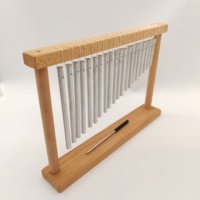 20 Bars Single Row Custom Size Portable Musical Percussion Wind Chime with Wood Stand Customized Color and Customized Logo