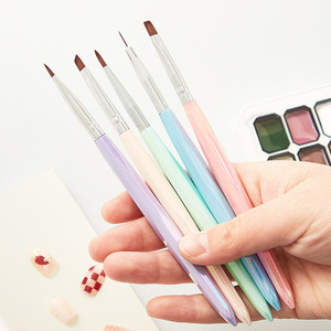 Multifunktionales 5-teiliges Kunsthaar-Nagelset: Langlebiger, farbenfroher Macaron-Diamant-Stab und Kristall-Schnitzstift für den grenzüberschreitenden Einsatz - Product Image 4