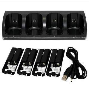 <span class=keywords><strong>Chargeur</strong></span> de batterie rechargeable pour manettes de jeu Nintendo <span class=keywords><strong>Wii</strong></span> <span class=keywords><strong>U</strong></span>, station de charge pour quatre télécommandes - Product Image 2