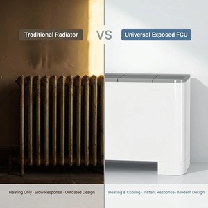 Unidades de Ventiloconvector de Agua Fría de Pie Nuevas del Fabricante para Calefacción y Refrigeración Doméstica, Uso Interior, Alta Seguridad, Núcleo de Bomba 25 - Product Image 1