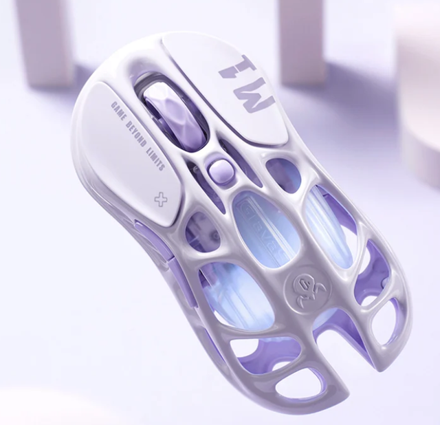 GravaStar Mercury M1 Pro Lavender Purple Tri-Mode Wireless Gaming Mouse PAW3395 26K DPI 88g Magnesium Alloy