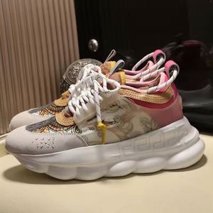 Chaussures de créateur de haute qualité, mode homme et femme, baskets Versache Chain Reaction, tenues décontractées, chaussures de sport de luxe, chaussures de marche - Product Image 3