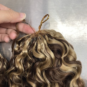 <span class=keywords><strong>Produit</strong></span> phare Prix usine <span class=keywords><strong>Cheveux</strong></span> humains 100% <span class=keywords><strong>bouclés</strong></span> à la française # Extensions de <span class=keywords><strong>cheveux</strong></span> <span class=keywords><strong>bouclés</strong></span> au crochet 4/27 <span class=keywords><strong>pour</strong></span> tresses - Product Image 5