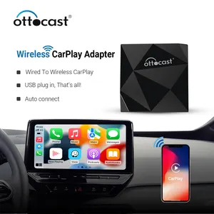 Ottocast caixa de transmissão de carro sem fio, adaptador apple carplay ai para carro universal