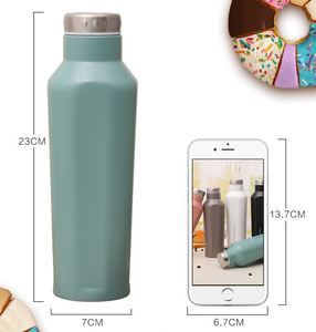 New Vacuum <b>Flask</b> Stainless Steel Water <b>Bottle</b> Thermos Cup Portable Outdoor Car Creative Hexagonal Cup Sports Kettle - Product Image 3