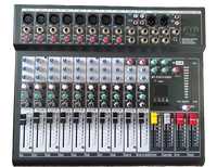 Console Audio de mélangeur 12 canaux de vente d'usine avec équipement de mélangeur DJ USB Bluetooth pour entrée d'enregistrement d'ordinateur interrupteur d'alimentation 48V