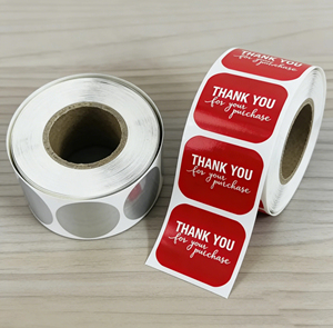 Adesivi Rotondi Dorati Personalizzabili Lucidi Impermeabili 'Grazie' Sigilli Permanenti <span class=keywords><strong>per</strong></span> Artigianato - Product Image 4