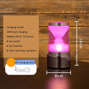 Lampe de table d'ambiance LED rechargeable, veilleuse à dégradé multicolore, lampes de table LED colorées pour bar, club, restaurant - Product Image 4