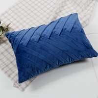 Booksew — housse de coussin de luxe en velours, taie d'oreiller bleue personnalisée, décoration d'extérieur, vente en gros