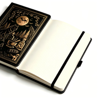 Carnet de sorcière A5 à couverture rigide en PU, personnalisé, motif loup, pour notes sur les ombres, cadeau