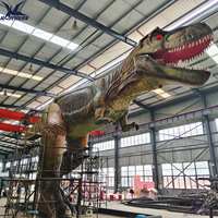 Parklar İçin Büyük Hareketli Gerçek Boyutta Robotik Dinozor Figürleri Animatronik T-rex Dino İç/Dış Mekan Kullanımı Eğlence Alanları