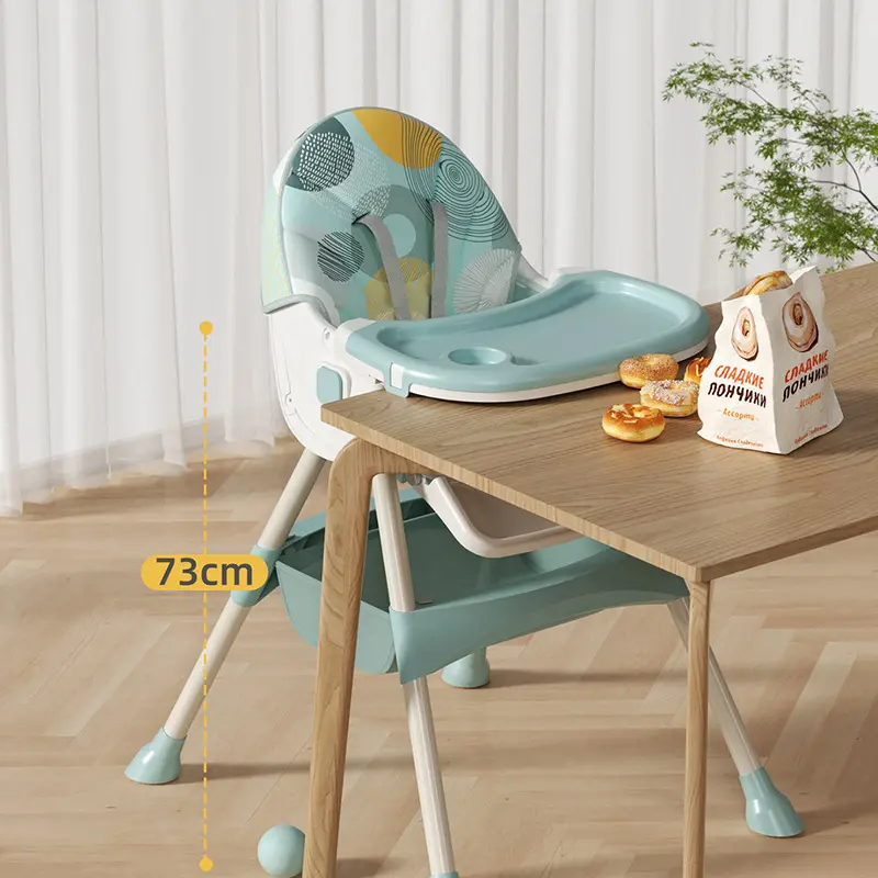 Multifunktionaler hoher stuhl faltbarer tragbarer essstuhl mit doppelverwendung fütterung booster-sitz kinder baby esstisch und stuhl