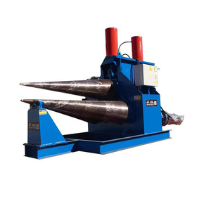 Máquina de rodillos cónicos de 3 rodillos para conformado de tubos cónicos de chapa metálica, máquina dobladora para fabricación de conos de embudo - Product Image 1