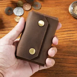 WESTAL Design Kartenhalter Brieftasche Crazy Pferd Leder Kreditkartenhalter Münze Geldbeutel Echte Lederbrieftasche für Herren und Damen