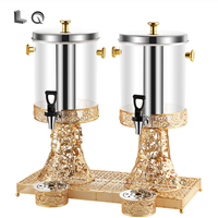 Distributeur de Boissons Chaudes et Froides de Luxe Doré, en Acier Inoxydable, 16L, pour Hôtels et Traiteurs (Jus, Café, Thé)