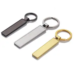 wholesale Custom Artwork Metal Gold Key Chain Customized Blank Laser Engraving Car License Keychains
