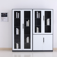 Armoire de classement en acier, armoire de rangement métallique verrouillable avec 6 portes pour bureau et école