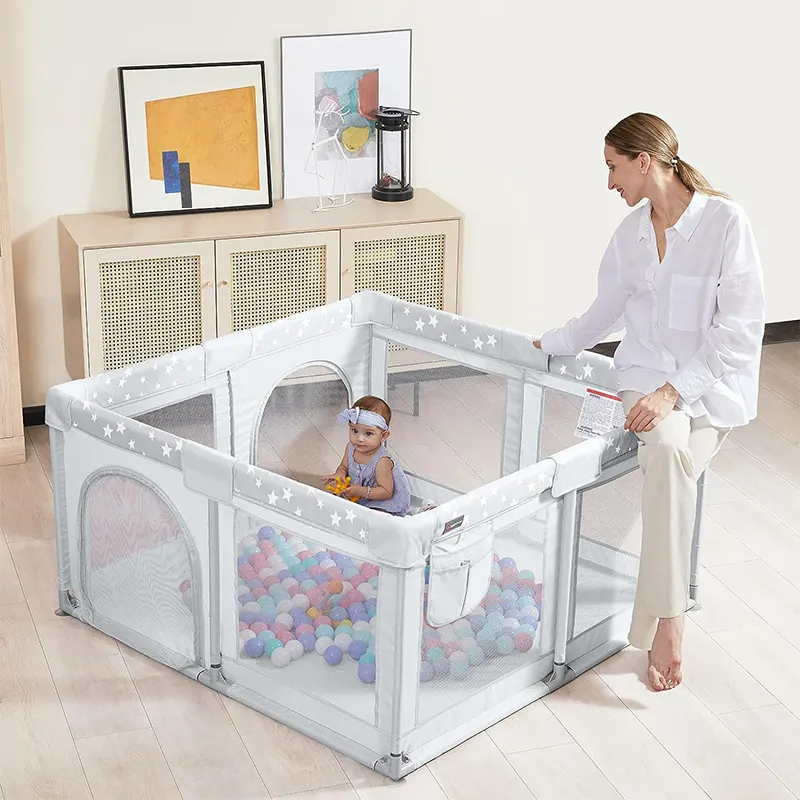 Offre Spéciale personnalisé bébé salle de jeux intérieure enfants jouer maison aire de jeux parc bébé lit clôture pour bébé