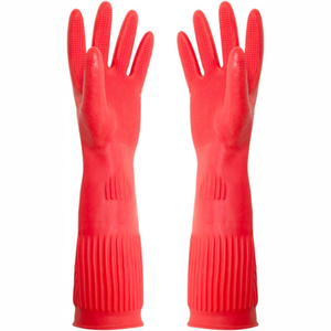 Gants de nettoyage en caoutchouc imperméables longs et flexibles pour la maison, gants de lavage de voiture, gants de lavage de vaisselle réutilisables pour la cuisine - Product Image 1