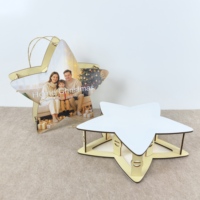 Nouvelle Lanterne LED Pentagramme de Noël 2026 à Sublimation, Impression Double Face, Cadre Photo, Style Poteau Portable pour Cadeau de Noël