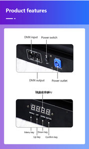 RGB tám mắt di chuyển đầu chùm tia Laser Ánh Sáng 500mW DMX quét ánh sáng sân khấu 8 laser + 8 LED chùm đèn - Product Image 4