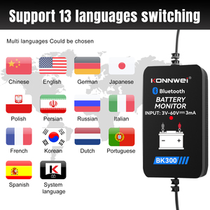 Ứng dụng di động + 12V 24V bluetooth pin Màn hình Pin điện áp trực tiếp màn hình cho xe tải - Product Image 4